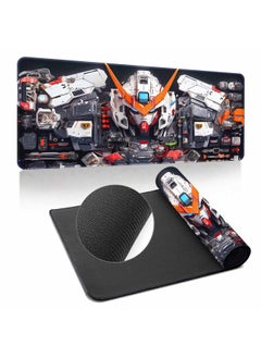 Gundam Mouse Pad Oversized Machine Warfare Boys Science And Technology Sense Computer Keyboard Pad Learning Games Dormitory Non-Slip Table Pad-Color:400*800*2mm-Pattern:Up To ① Paragraph 3