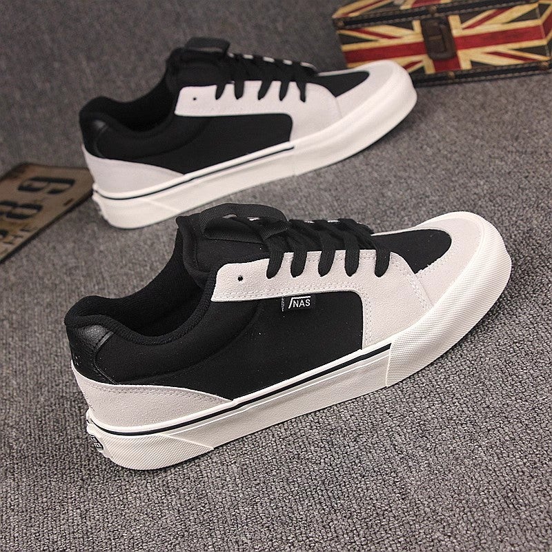Trendy Brand Black and White Classic Bread Shoes Board Shoes School Style Men''s and Women''s Sports Casual Shoes Couple''s German Training Vintage Canvas Shoes - Image 1