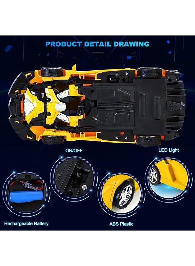 AL RAID 2 in 1 Remote Control Car with Lights and 360° Rotation, RC Cars with Cool Appearance and One-click Deformation, 1:18 Scale Transforming Car Toy, Made of Sturdy Safe ABS Materials - Image 4