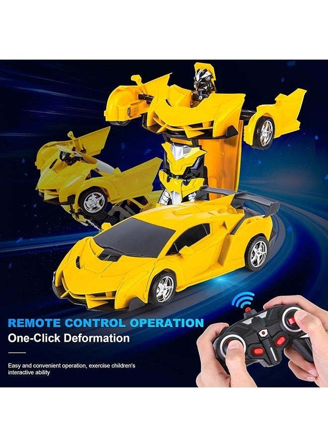 AL RAID 2 in 1 Remote Control Car with Lights and 360° Rotation, RC Cars with Cool Appearance and One-click Deformation, 1:18 Scale Transforming Car Toy, Made of Sturdy Safe ABS Materials - Image 3