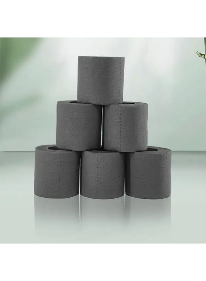 1 Roll Heavy Duty Virgin Wood Pulp Toilet Paper Black Multicolor Artistic Forest Print Bleach Free Plant Based Bathroom Tissue Soft Durable Daily Use Decorative Accessory - Image 5