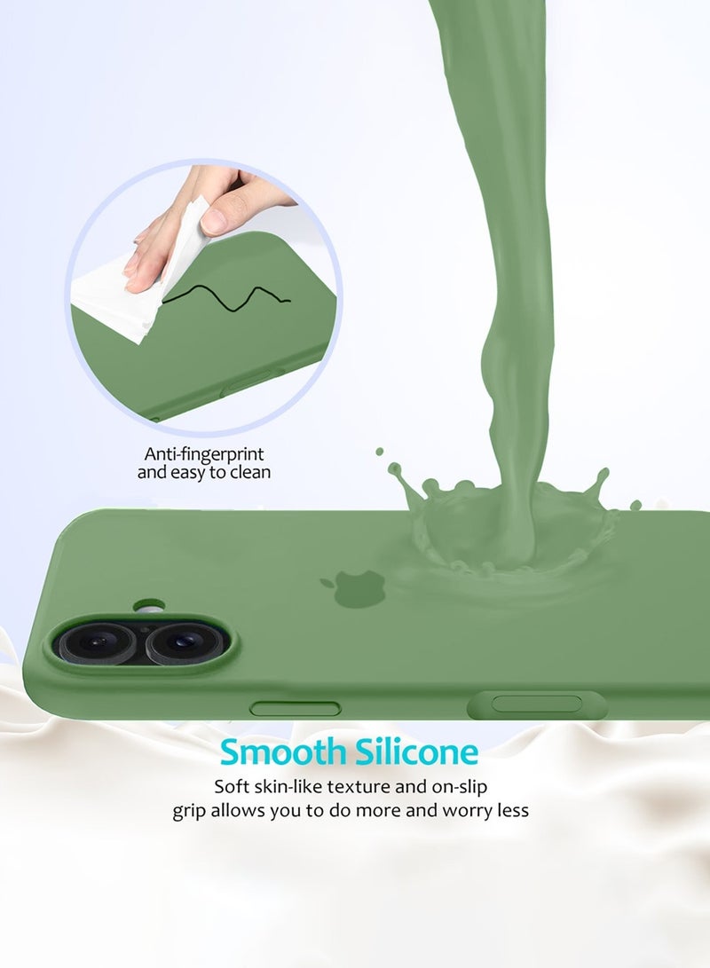 Wtech Apple iPhone 17 5G 2025 Luxury Premium Quality Liquid Silicone Case Cover (MCRPSN) - Light Mint - Image 3