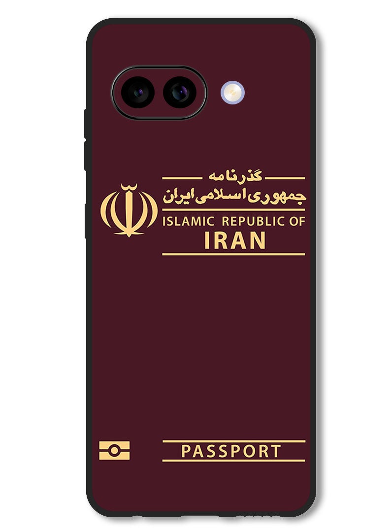 Theodor Case Compatible with Google Pixel 9A Protection Shockproof Bumper Cover Iran Passport - Image 1