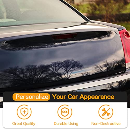 Hoolcar Rear High-Mounted Brake Light Trim Cover Exterior Accessories Compatible with 2018-2022 Chrysler 300, Smoked Black - Image 4