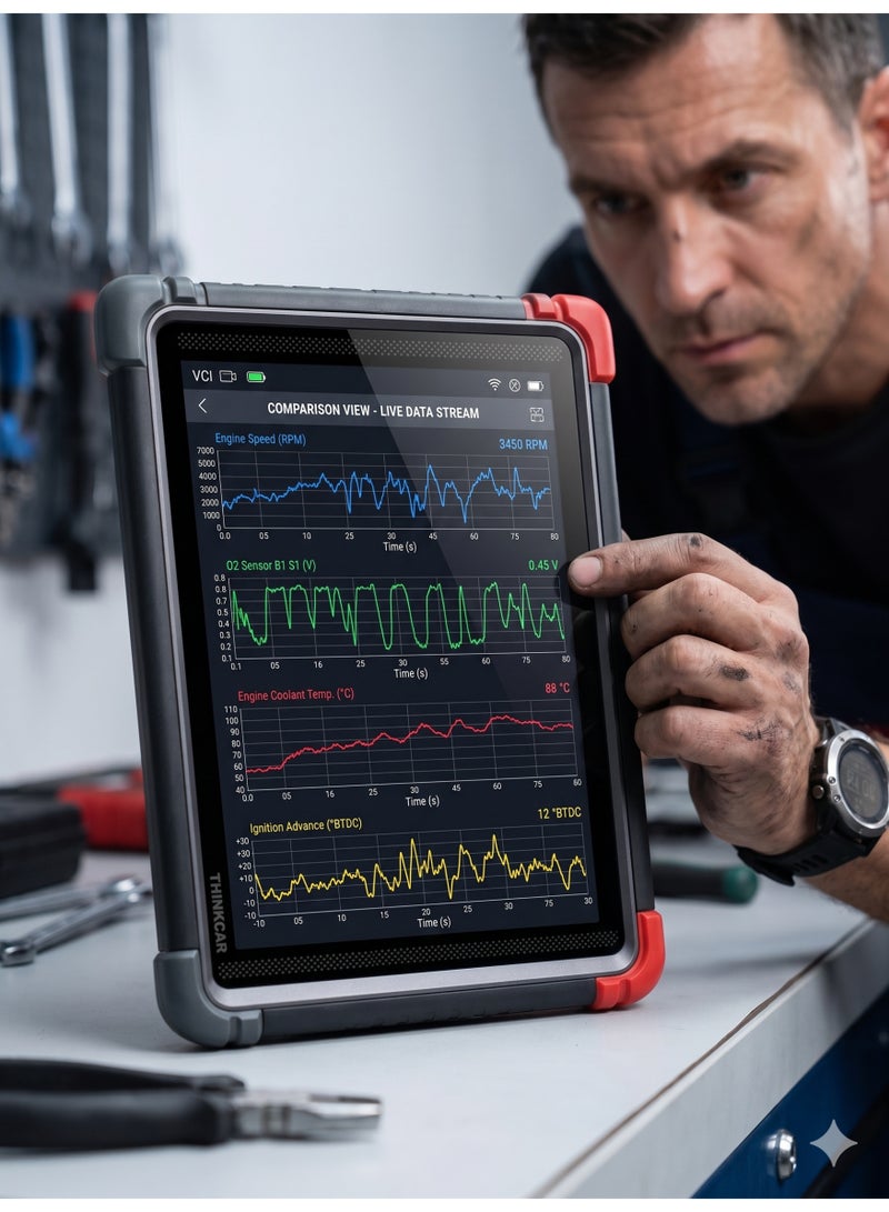 THINKCAR THINKTOOL Expert 195 - 9" Professional Full System Diagnostic Pad with THINKLINK Lite VCI (DoIP & CAN FD Support, 2 Years Free Update) - Image 3