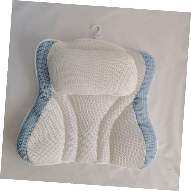 Tub Pillow for Bath, Non-Slip Bathtub Headrest Pillow with Suction Cups, Breathable Mesh Spa Neck Support Cushion 48x42x10cm for Soaking and Relaxation - Image 4