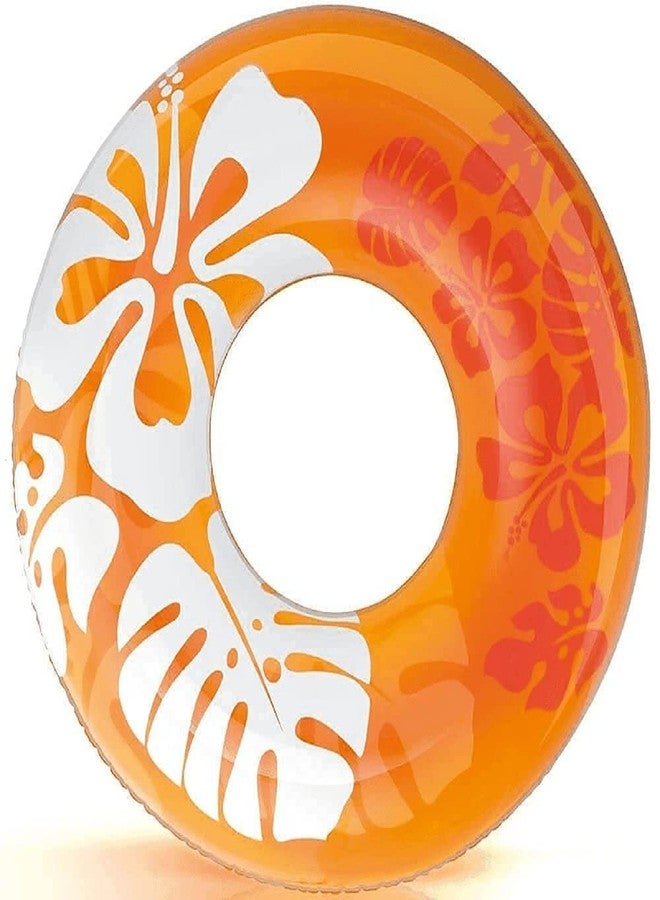 JAYI Pool Party Swimming Printed Floral Graphics Ring Swim Tube for Kids Swimming Learing Ring for Girls and Boys Swimming Tube Inflatable Swim Ring.(36 inch) (Ages 9 and UP) (Floral Graphics Tube) - Image 3
