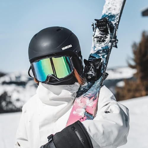 VANRORA Ski Helmet, Snowboard Helmet - Black, M - Image 5