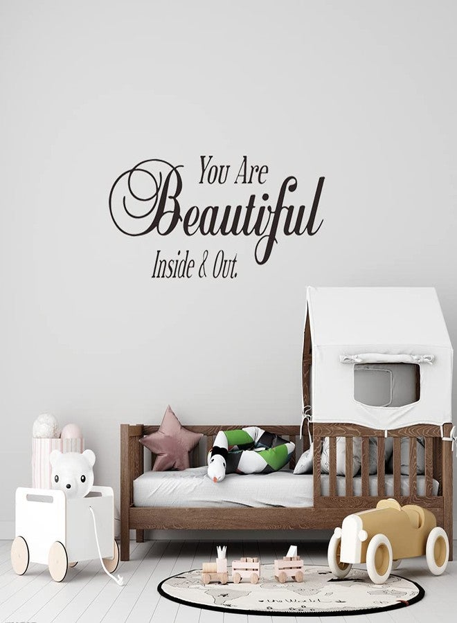 SNOMEL You are Beautiful Inside and Out Wall Sticker, Vinyl Motivational Wall Art Decor, Inspirational Quote Saying Letter Room Decal for Office, Yoga Gym, Study, Girls Bedroom, 22 x 9.1 - Image 5