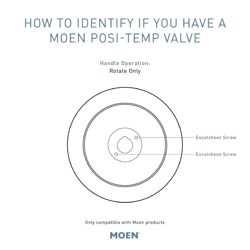 Moen Eva Brushed Nickel 1-Handle Posi-Temp Pressure Balancing Valve Trim Kit, Valve Required, T2131BN - Image 4