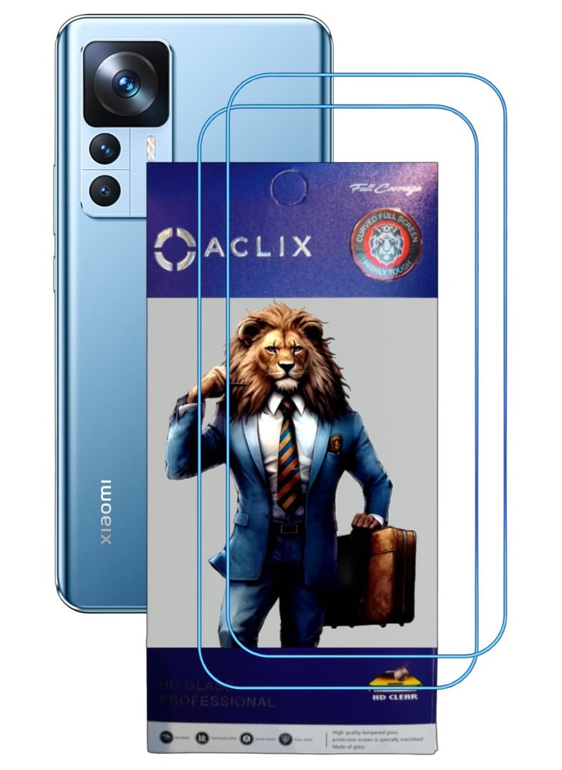 ACLIX 2 Pieces Antistatic ESD Dustproof Premium Quality High Definition Clear Tempered Glass Screen Protector Designed For Xiaomi 12T - Image 1