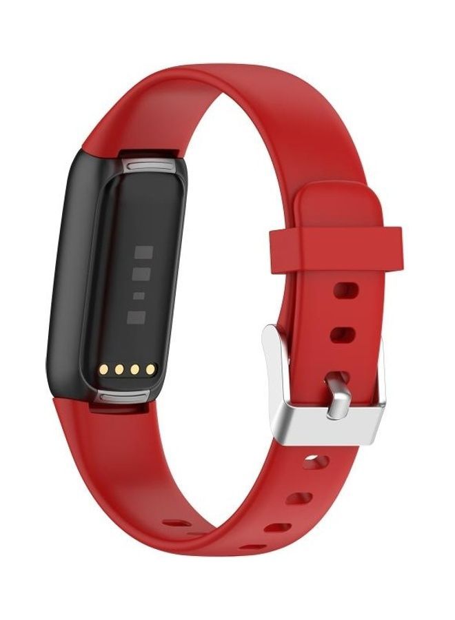 NIBEMINENT Silicone Replacement Strap Watchband For Fitbit Luxe Red - Image 5