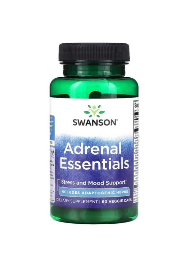 سوانسون المكونات الأساسية للغدة الكظرية  60 كبسولة نباتية