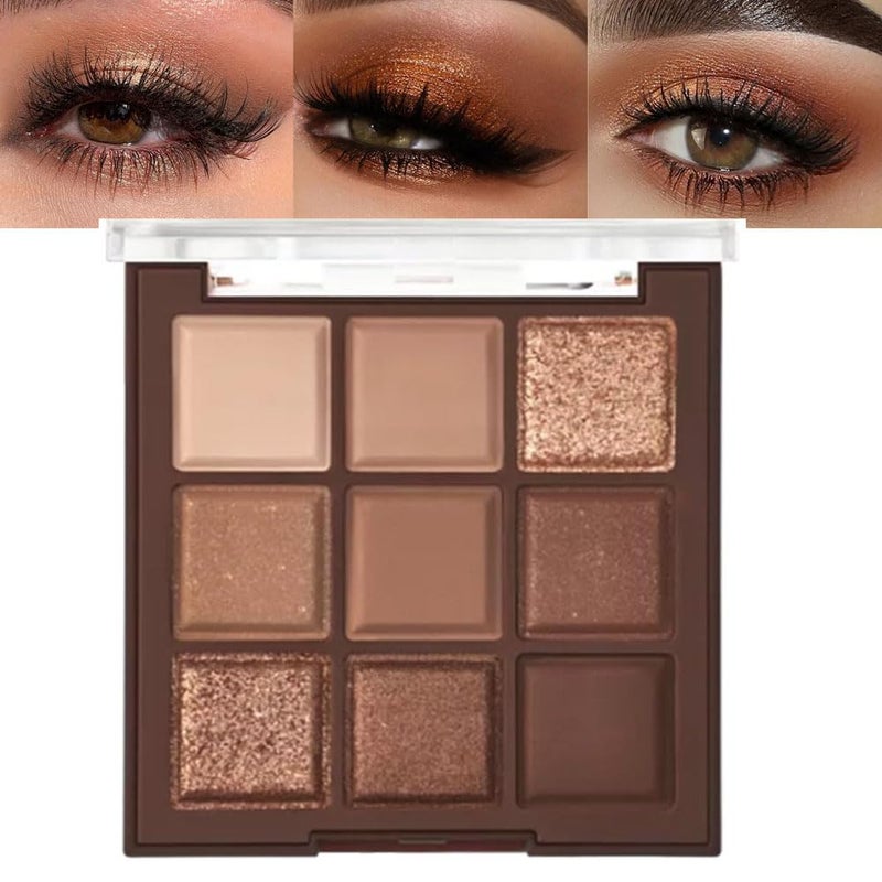 CAKAILA Neutral Nude Brown Smokey Eye Shadow Palette,Rose Gold Bronze Naked Cream Eyeshadow Palette Makeup,Natural Eyeshadow for Eyes Long Lasting Naturing-Looking - Image 1