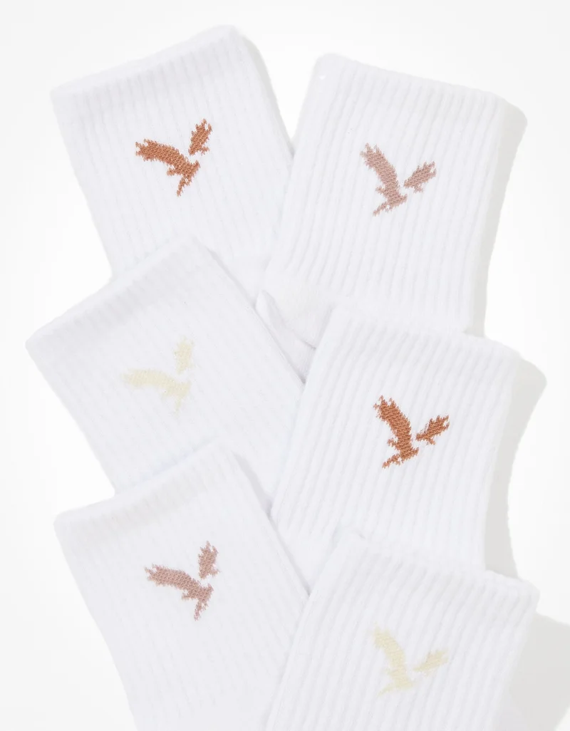 American Eagle  AE Boyfriend Sock 3-Pack for Women | Best Price UAE