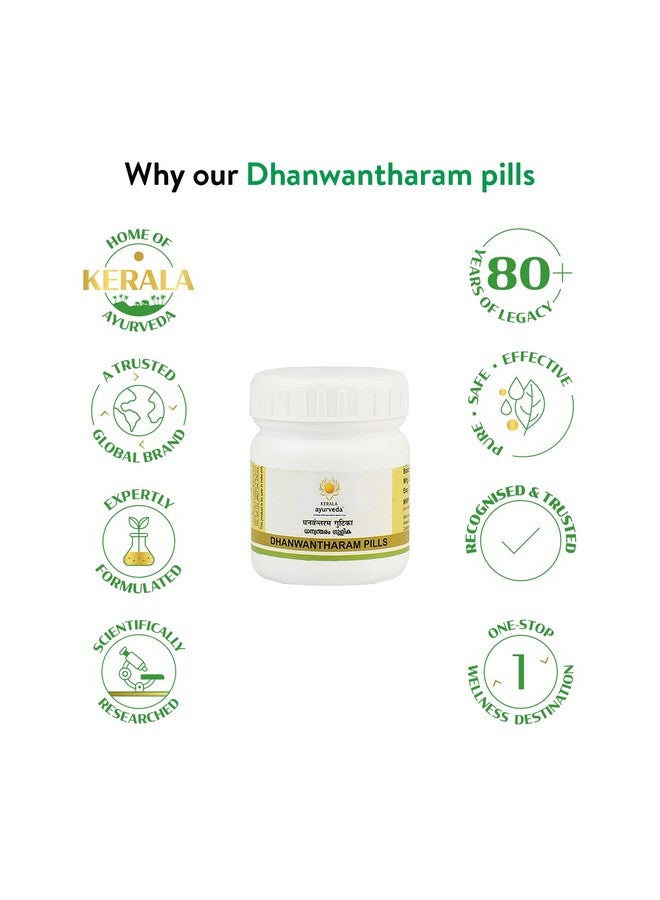 Kerala Ayurveda Kerala Ayurveda Dhanwantharam Pills| For Acidity| Eases Belching & Bloating| Better Digestive Health| For Pre & Post-delivery Abdominal Gas & Discomfort| Herbal & Natural | With Kirathatiktha, Karpoora in Jeeraka Kwath | 50 Tablets  - Image 4