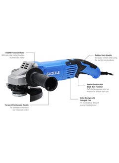 Gazelle Gazelle GM4550 220V 5 In. Angle Grinder (125mm), Paddle Switch, 1500W 1 year warranty  - Image 2