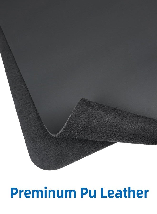 AFIING Leather Desk Pad Blotter,Mouse Pad,Office Desk Mat, Non-Slip PU Leather Desk mat,Large Desk mat,Waterproof Keyboard mat for Office/Home/Decor (Black,31.5" x 15.7") - Image 2