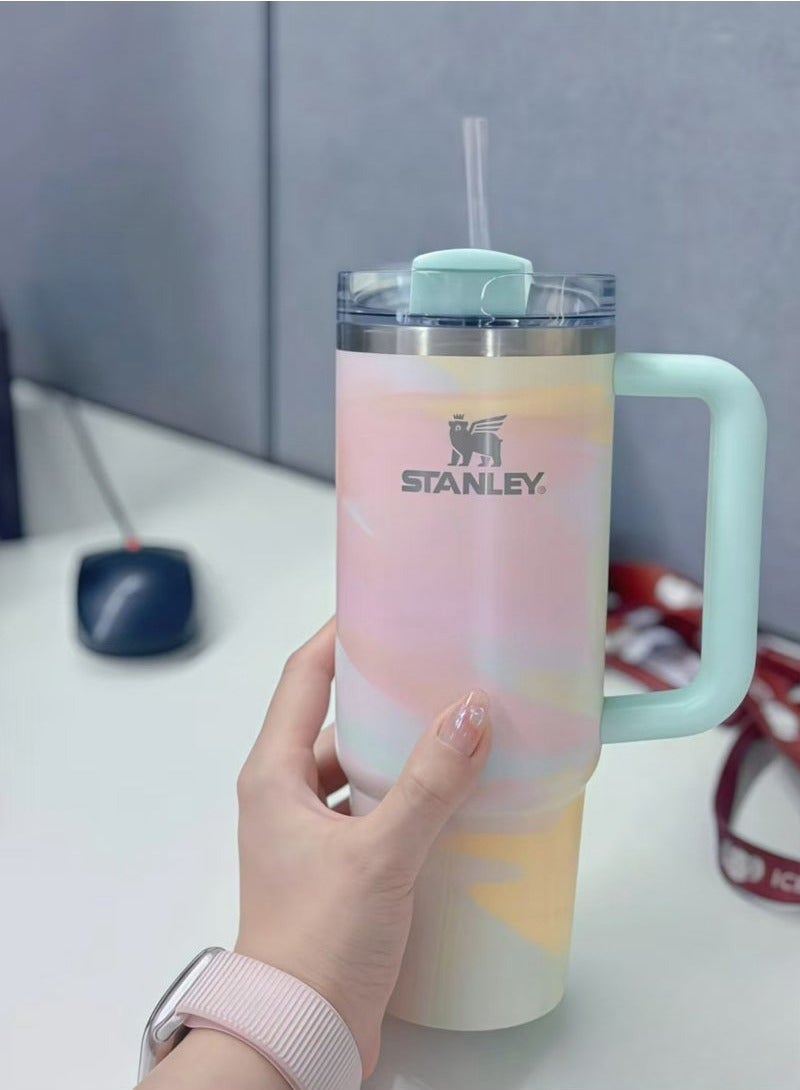 Stanley Stanley Quencher H2.0 FlowState Stainless Steel Vacuum Insulated Tumbler with Lid and Straw for Water - Coffee Cup - 40oz Stainless Steel Coffee Mug  - Image 2