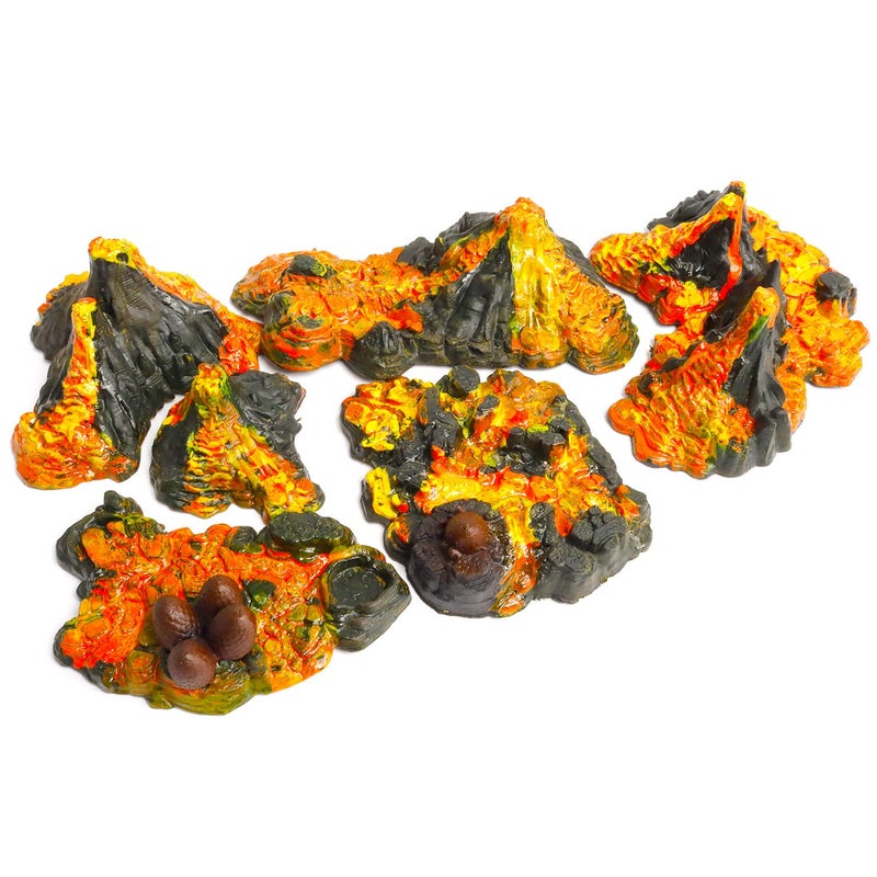 Aydinids 6 Pcs Mini Volcano Model with 12 Pcs Mini Dinosaur Figurines Plastic Dinosaurs Figurines Artificial Volcano Set for Dinosaur Cake Topper Birthday Gifts Party Supplies - Image 5