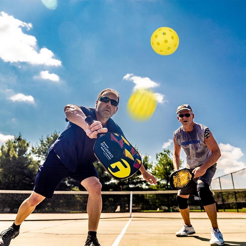 ianoni 12-Pack Outdoor Pickleball Balls – 40-Hole Durable High-Bounce Pickleballs for All Skill Levels, Bright Yellow - Image 4