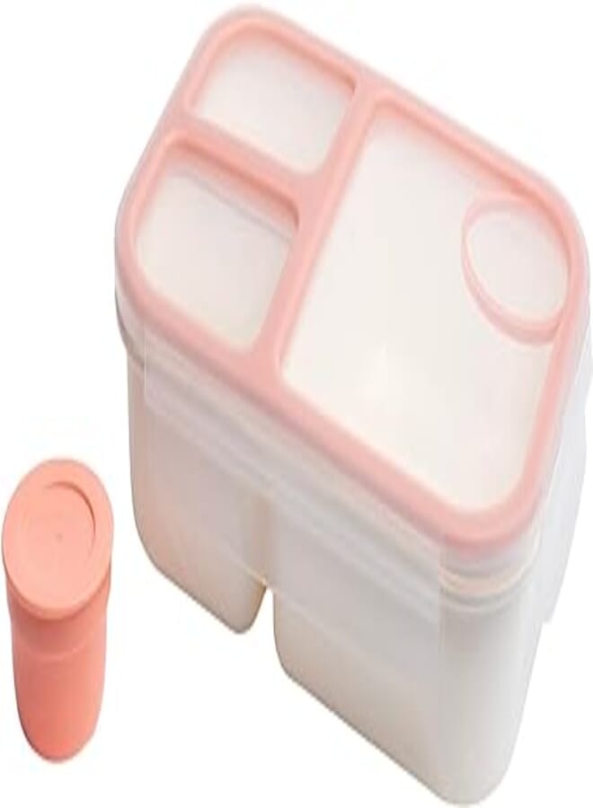 علبة غداء مقسمة من لوك اند لوك 980 مل (وردي)