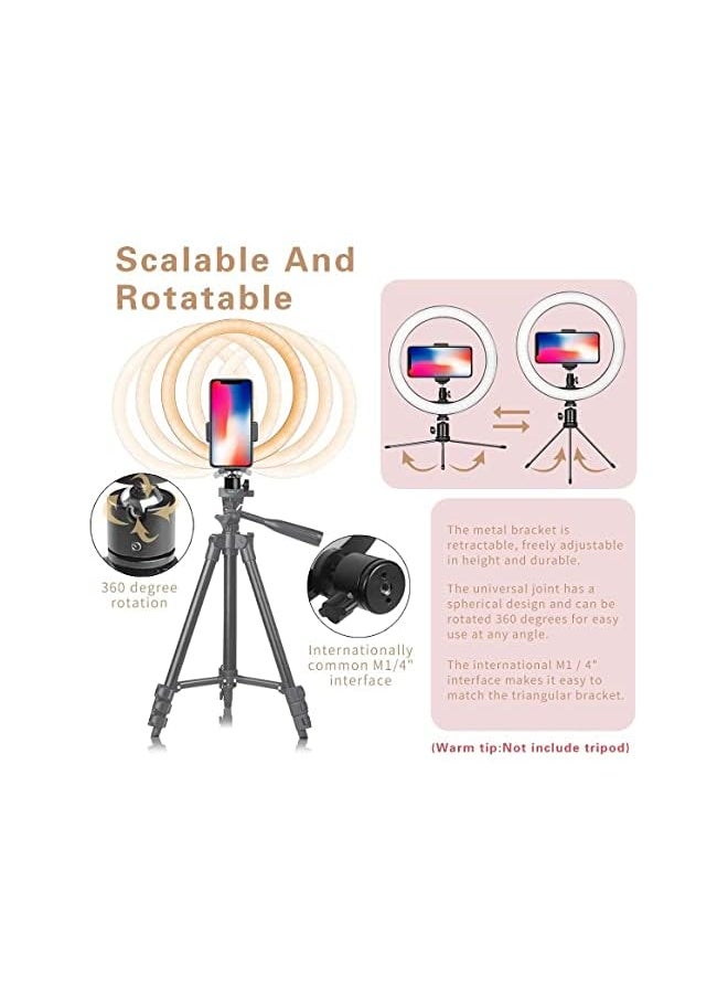 Cool Baby - Led Ring Light 10 Inch With Tripod Stand And Phone Holder For Live Streaming And Youtube Video Dimmable Desk Makeup Ring Light For Photography Shooting With 3 Light Modes And 10 Brightness Level - Image 1