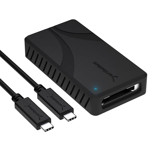 SABRENT USB4 CFexpress Type B Card Reader – 40Gbps Transfer Speed, Aluminum Alloy Body, Detachable USB-C Cable, Silicone Sleeve, OTG Support – Compatible with Cameras, Laptops, and Cages (CR-U4XB) - Image 1