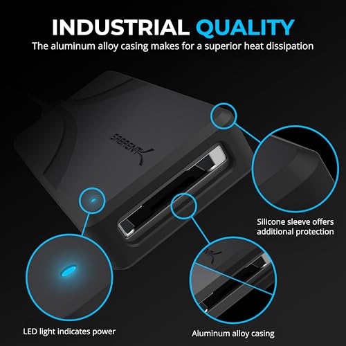 SABRENT USB4 CFexpress Type B Card Reader – 40Gbps Transfer Speed, Aluminum Alloy Body, Detachable USB-C Cable, Silicone Sleeve, OTG Support – Compatible with Cameras, Laptops, and Cages (CR-U4XB) - Image 4