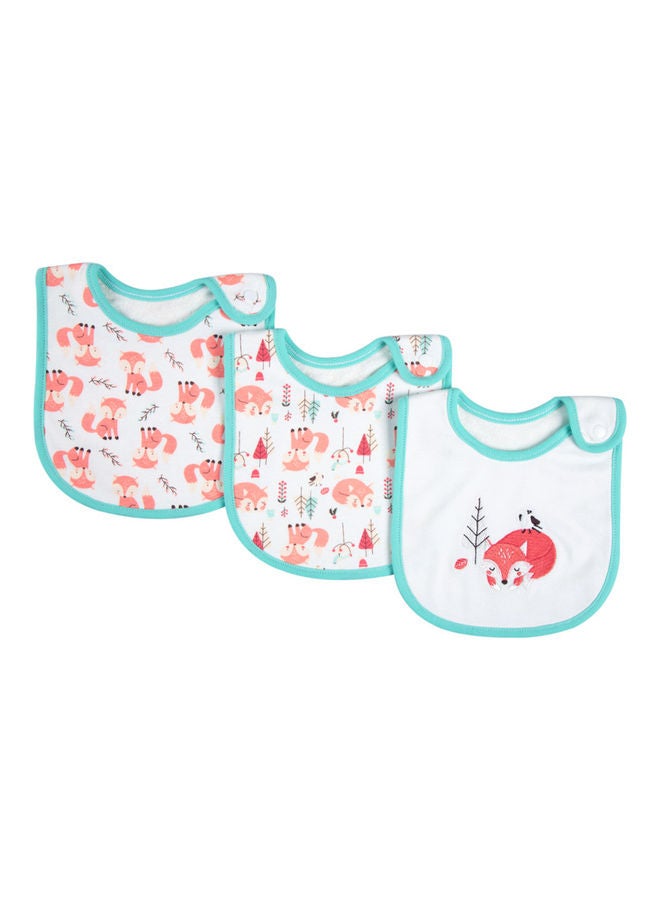 NIBEMINENT Pack of 3 100% Organic Cotton Drooling Teething Feeding Bib