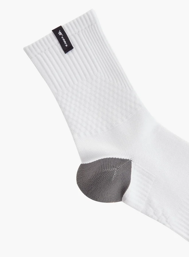 Kappa Textured Non Terry Crew Length Socks - Set of 3