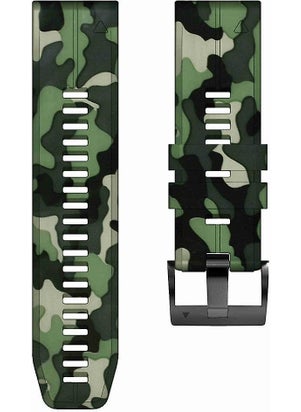 Markacase Garmin Descent Mk1 (26MM) Camouflage Silicone Watch Band  - Image 2