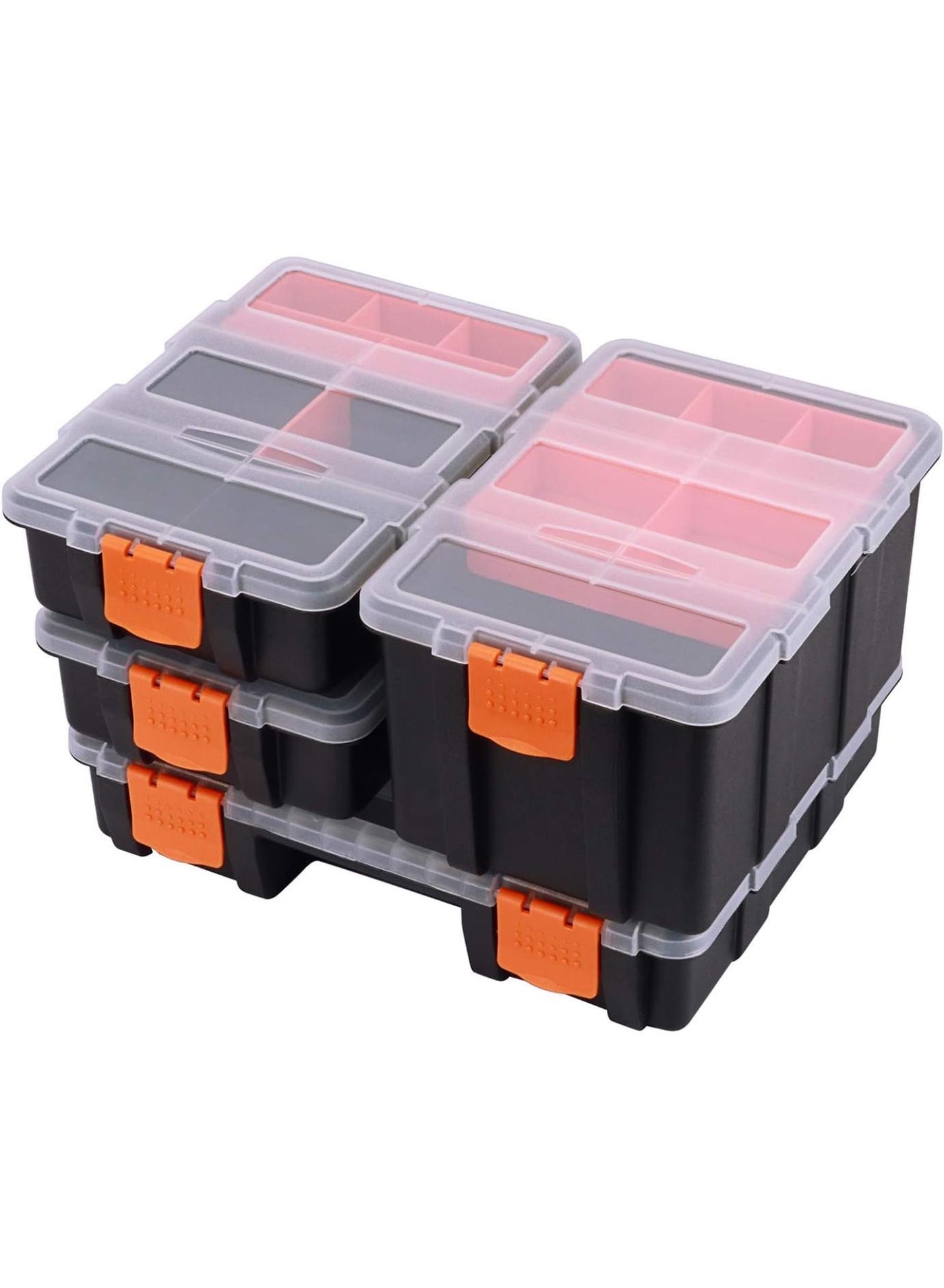 Hardware & Parts Organizers, 4 Piece Set Toolbox, Compartment Small Parts Organizer, Versatile and Durable Storage Tool Box
