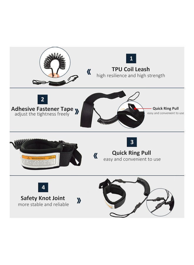 نيبمينينت حبل سلامة لركوب الأمواج بخاصية التحرير السريع وحبل يربط على الكاحل - Image 2