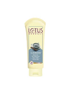 LOTUS HERBALS Black Clay Skin Whitening Face Pack Claywhite 120G  - Image 1