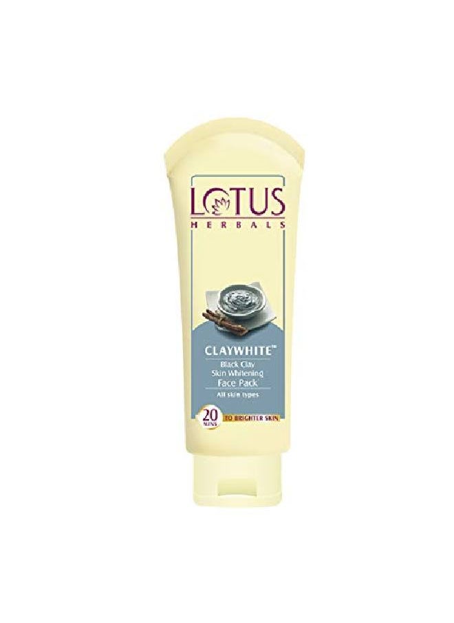 LOTUS HERBALS Black Clay Skin Whitening Face Pack Claywhite 120G  - Image 2