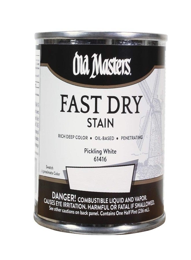Old Masters 61416 Fast Dry Stain Interior Oil-Based Wood Stain, Pickling White, 1/2Pt - Image 1
