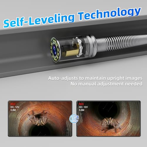 Sanyipace Sewer Camera with Pipe Locator, 7mm/0.28inch Cable, 512Hz, 10.1" IPS Screen, 32GB Card, 165FT/50M Borescope Inspection Camera, DVR with Speaker, for Drain Pipe Plumbing Inspection - Image 5