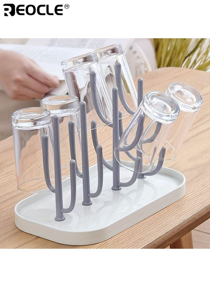 REOCLE Baby Bottle Drying Rack with Base Creative Tree Branch Design Space-Saving Countertop Storage Easy to Clean Durable Plastic Organizer for Baby Bottles Teats Cups and Pump Parts - Image 2