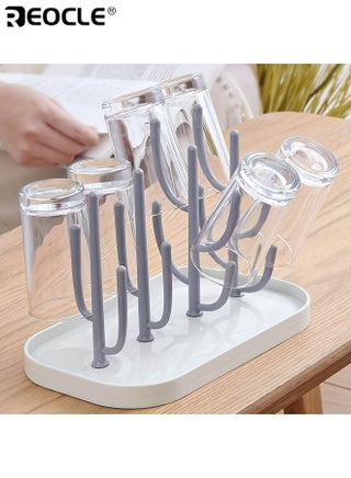 Baby Bottle Drying Rack with Base Creative Tree Branch Design Space-Saving Countertop Storage Easy to Clean Durable Plastic Organizer for Baby Bottles Teats Cups and Pump Parts - view 3