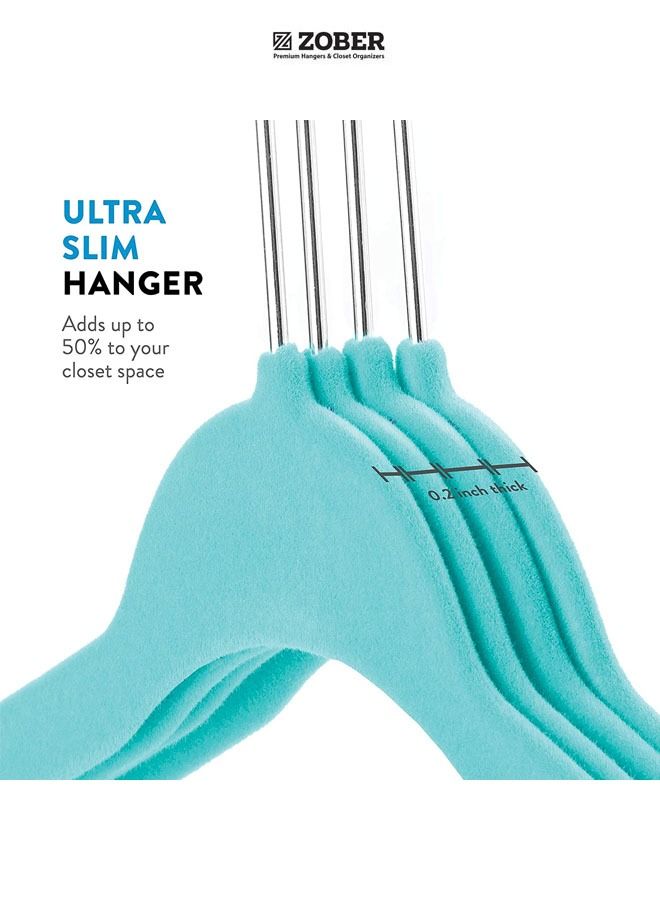 ZOBER Nonslip Velvet Hangers, Shirt Hangers, Ultrathin Space-Saving  - Image 3