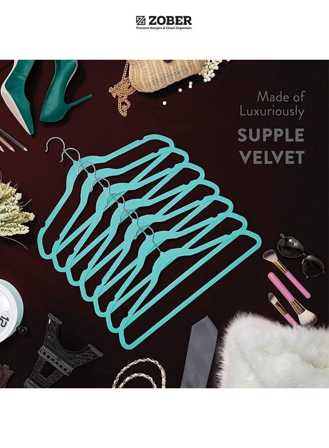 ZOBER Nonslip Velvet Hangers, Shirt Hangers, Ultrathin Space-Saving  - Image 4