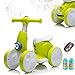 JoyRydz 6V Electric Baby Balance Bike with Bubble Machine4 in 1 Toddler Balance Bike wRemote Control for 1 Year Old Boys Girls Kids Bubble Bike Ride on Toys wPowered MotorMusicLED Lights Cyan - Image 3