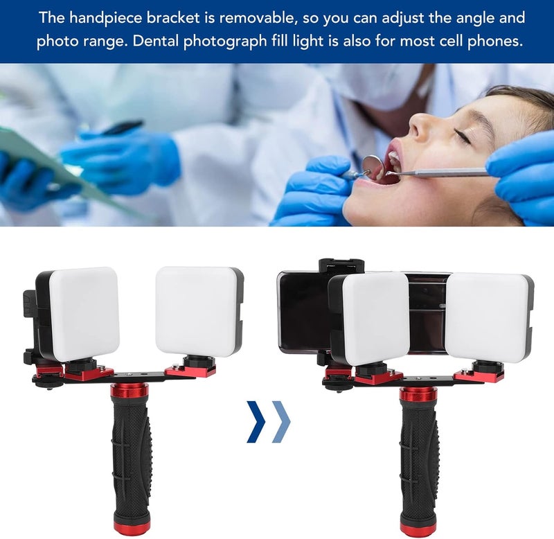 كلاراكو ضوء التعبئة، ضوء الفيديو، مساعدات التصوير الفوتوغرافي للأسنان، كاميرا الهاتف المحمول عن طريق الفم، ضوء إضافي، كاميرا، ضوء صور للتجميل، تصوير الماكرو، تصوير المنتجات - Image 3