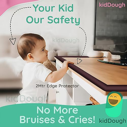 KidDough Baby Proofing Extra Thick Safety Strip, Furniture Edge and Corner Protector - 2 Mtrs Edge Guard for Kids Safety, Thick Rubber Corner Protector for Sharp Edges, Baby Safety Products - Image 3