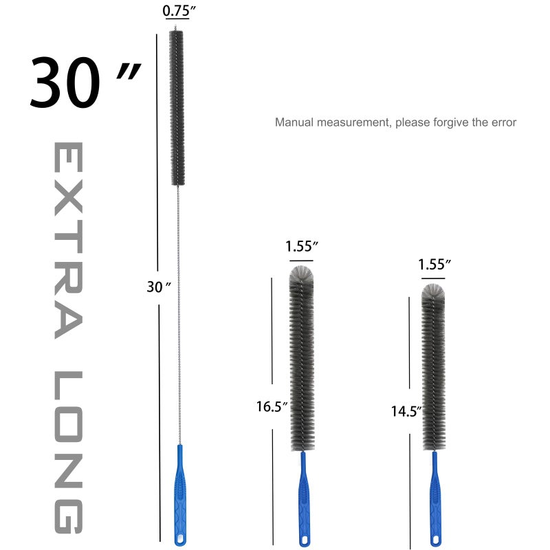 MBJRFU Drain Cleaning Brush Setï¼ŒFlexible Long Pipe Snake Hair Clogs Catcher Cleaner Tool for Toiletï¼ŒSewer Drainï¼ŒPipe Brushï¼ŒDrain Cleaner Brushï¼ŒSink Drain Brush - Image 3