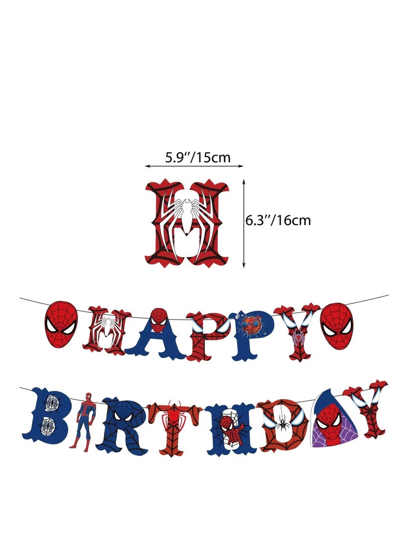xppier 50 Pieces Spiderman Theme Birthday Decorations for Children's Birthday Supplies  - Image 4