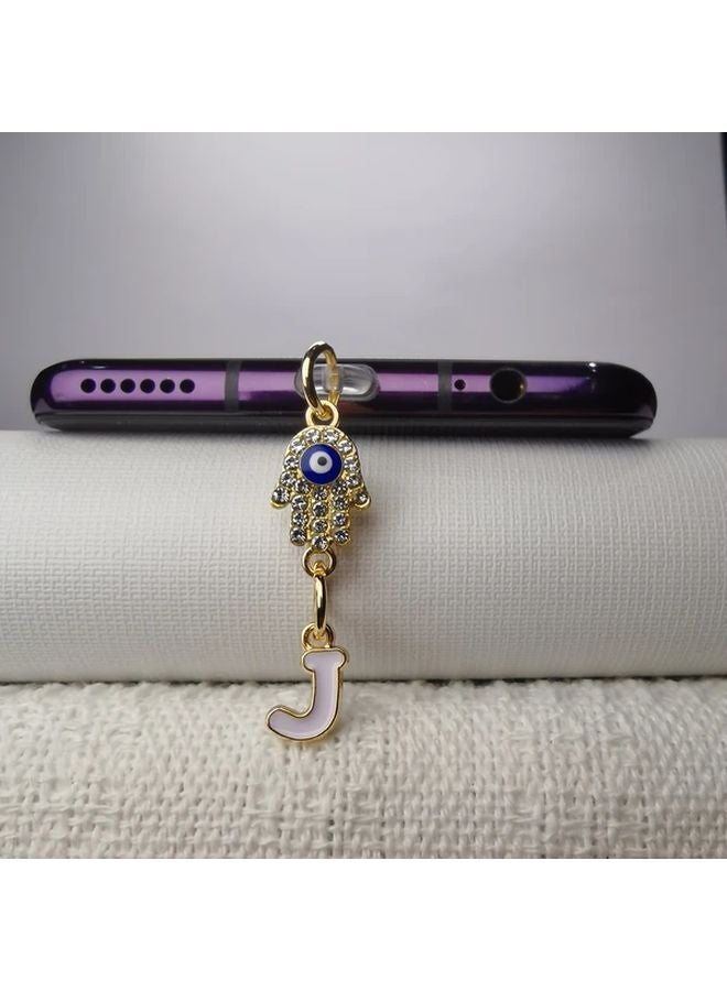 Devil Eye Flower Letter Charm Phone Dust Plug For iPhone 5 14 Interface - Image 5