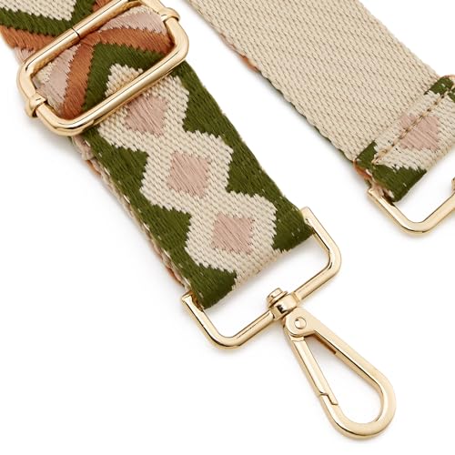 ZOOEASS Wide Shoulder Strap Adjustable Replacement Belt Guitar Style Crossbody Bag Handbag Strap Multicolor Canvas Straps(Wide:1.5in)(Color11) - Image 3