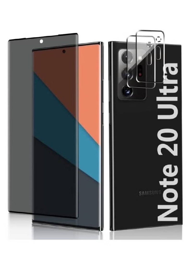 Privacy Screen Protector for Samsung note 20 ultra, [Support in-Screen Unlock] [Anti Spy] [Case Friendly] Flexible TPU Film (black for note 20 ultra)  - Image 1